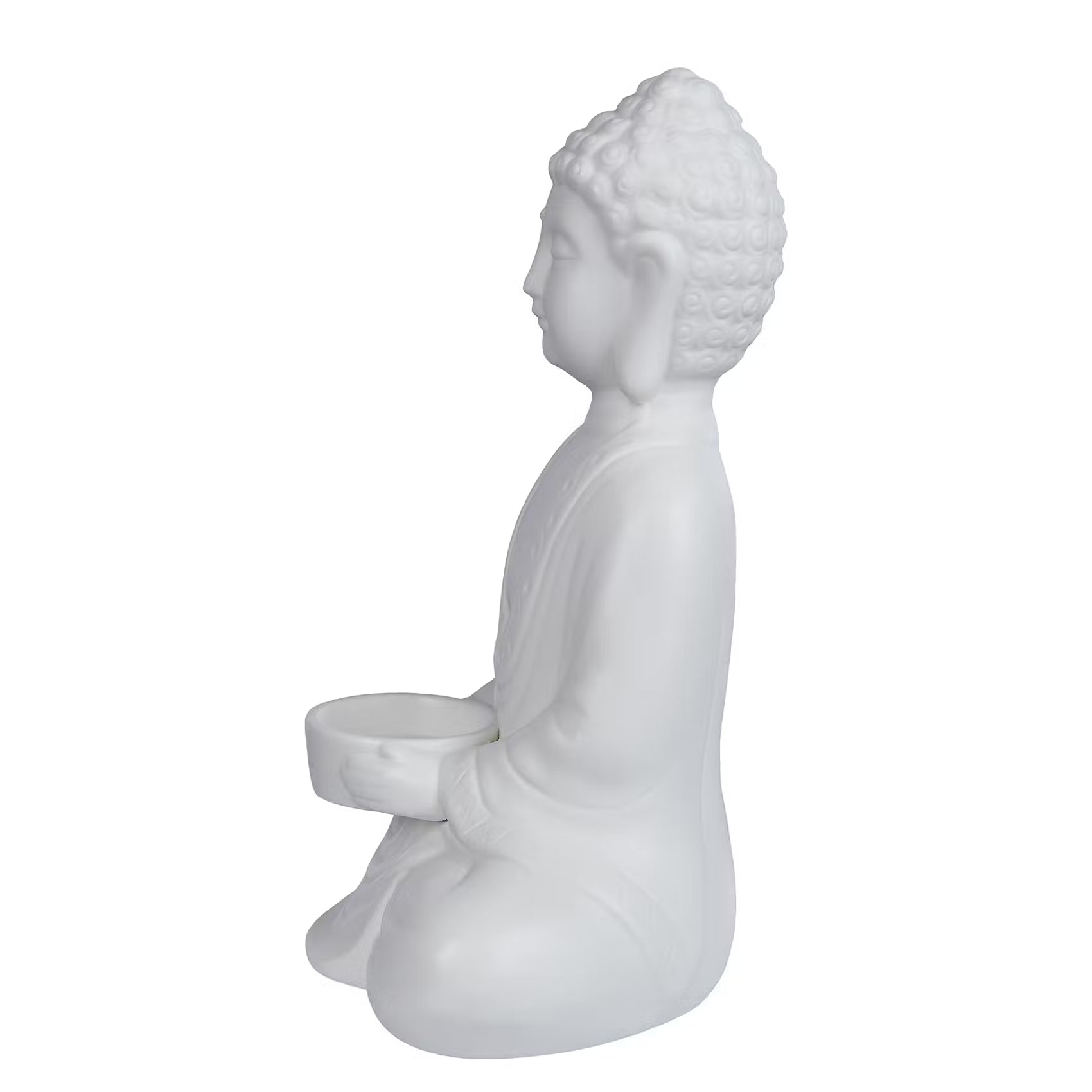 BUDDHA Deko-Statue mit Kerzenhalter
