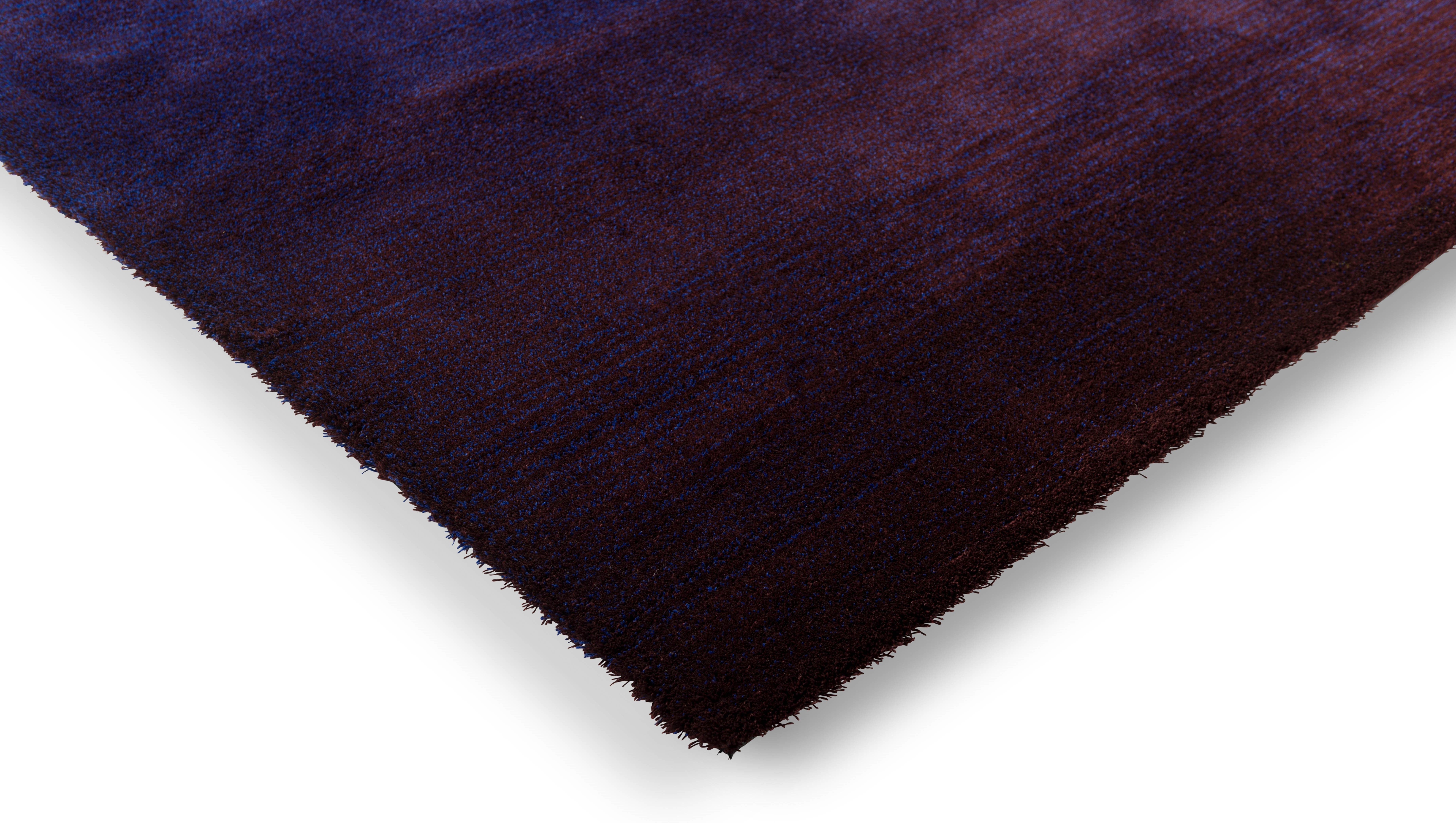 Vloerkleed Low Electric Blue Aubergine 10118 Shade  | Brink & Campman