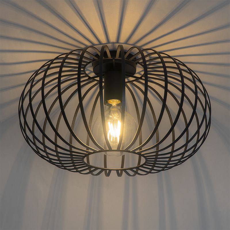 Design plafondlamp zwart 39 cm - Johanna