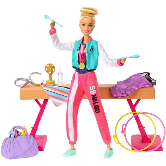 Coffret Poupée Barbie gymnastique