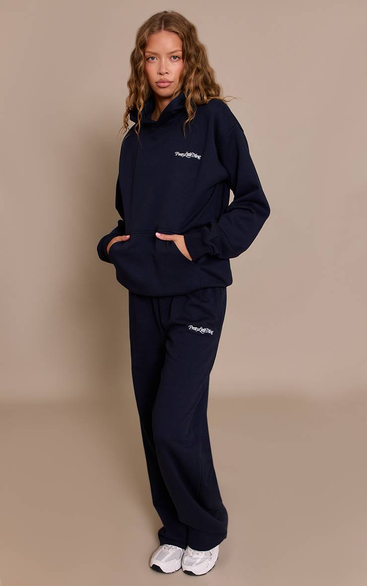 Bleu Marine Jogging Droit En Coton Loopback Épais 440 G/m² PLT