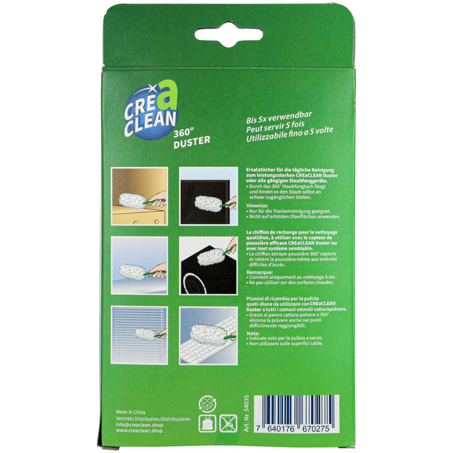 Creaclean Staubmagnet Ersatztücher 10 Stück