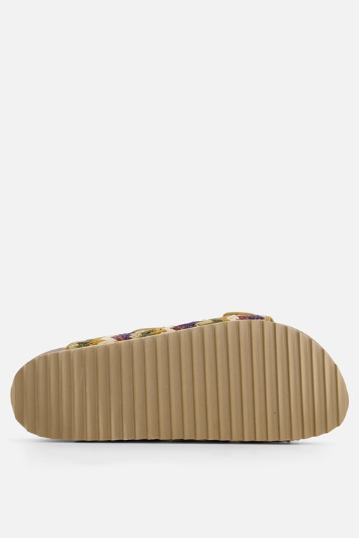 Colors of California Raffia Sandalen beige