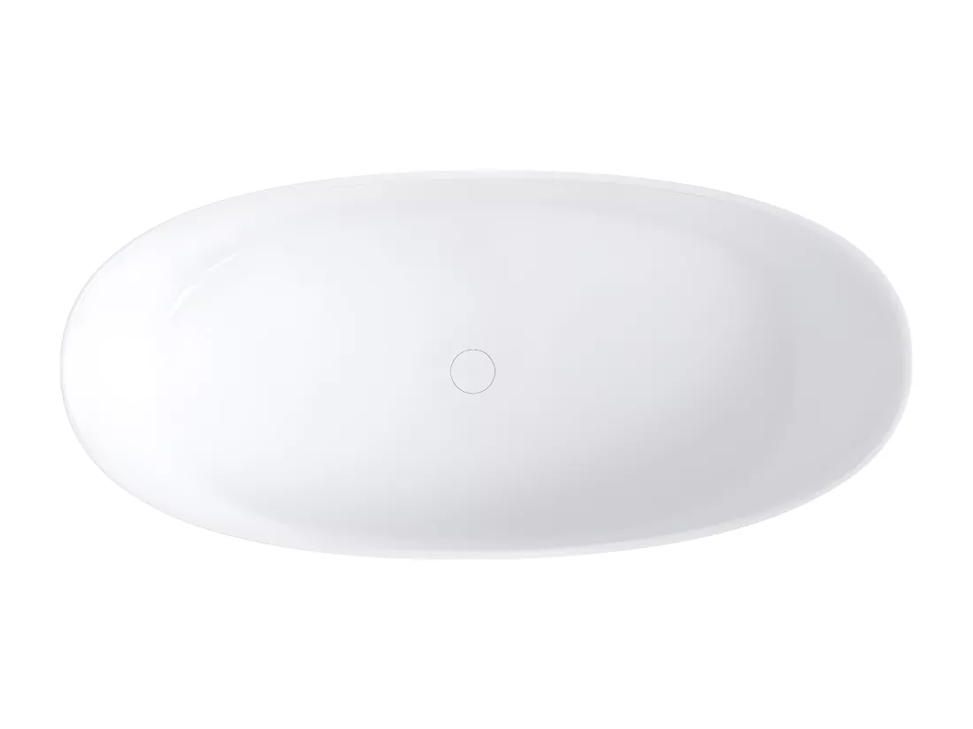 baignoire îlot OMNIRES NEO M+ 158X72 CM couleur : blanc finition : brillant bonde et siphon inclus
