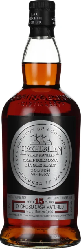 HAZELBURN 15 YEARS OLOROSO CASK 70CL