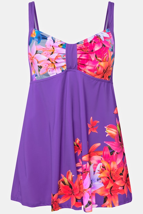 Badekleid, Lilien, Softcups, Powermesh