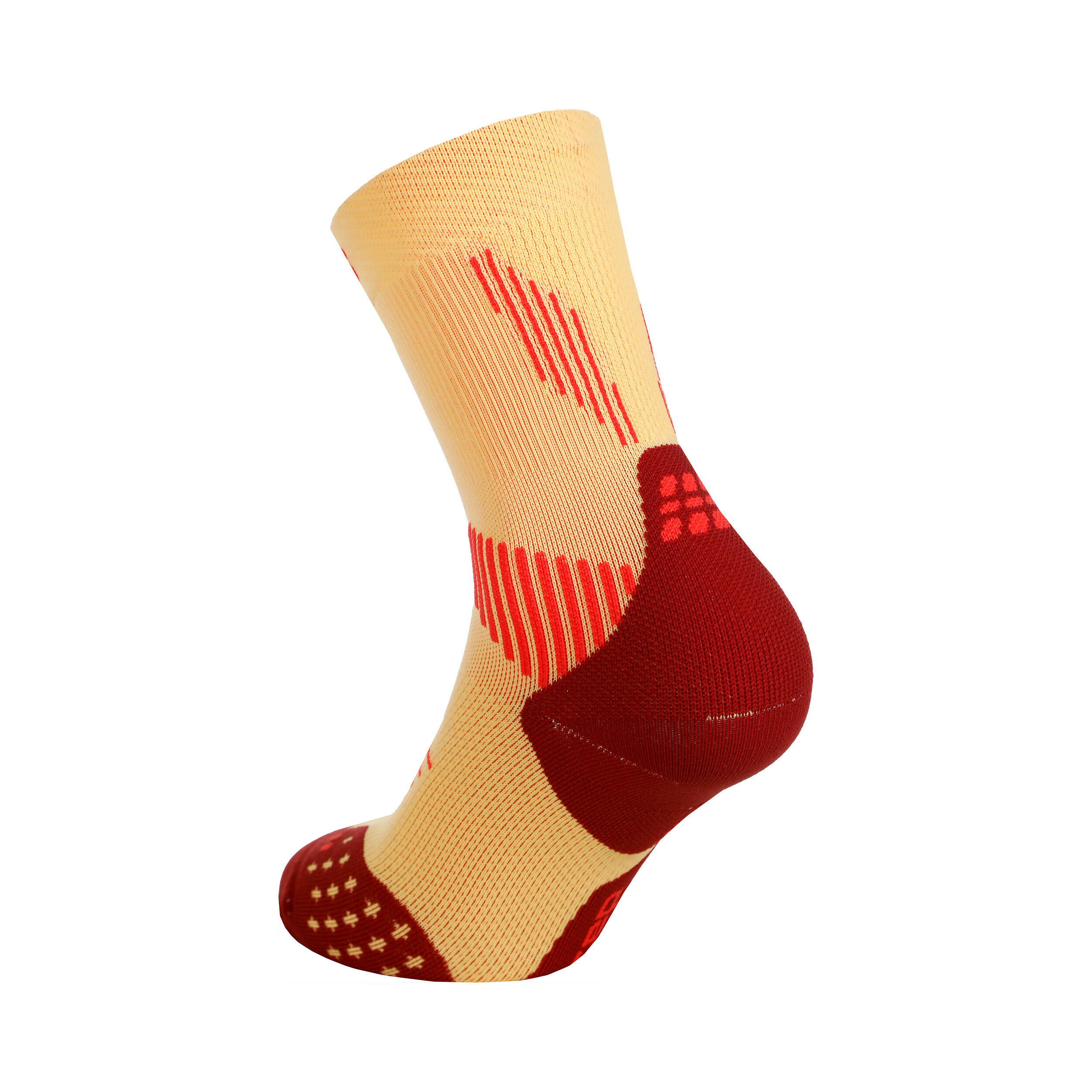 CEP Core Mid Cut 5.0 Chaussettes De Compression Hommes - Jaune , Rouge Foncé