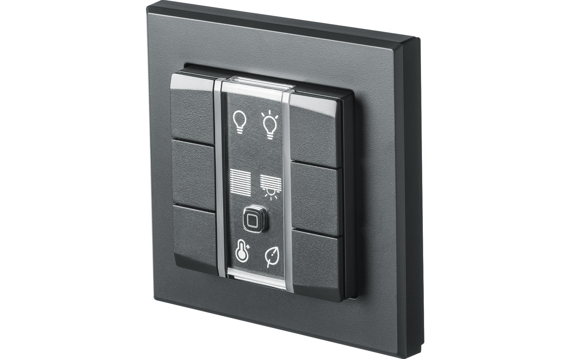 Smart Home Wired Wandtaster 6-fach, AnthrazitWandtaster mit 6 Tasten fürs Smart Home HmIPW-WRC6, HmIPW-WRC6-A