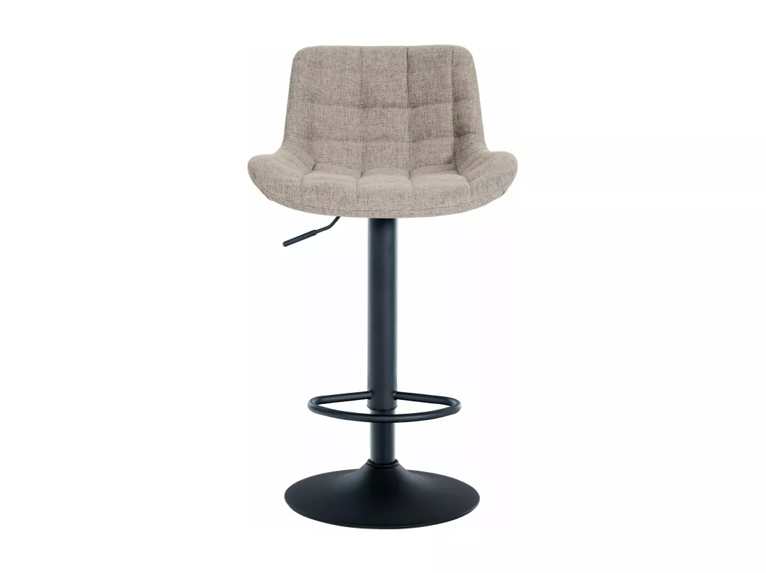 Lot de 2 Tabouret de bar - Tissu - Taupe - Tover
