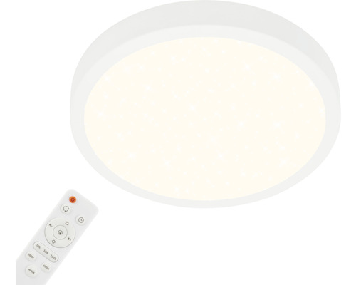 LED plafondlamp, dimbaar, 22W, 2900 lm, 2700-6500 K CCT, Ø 38 cm, Runa wit + sterrenhemeleffect, nachtlampfunctie, geheugenfunctie, afstandsbediening