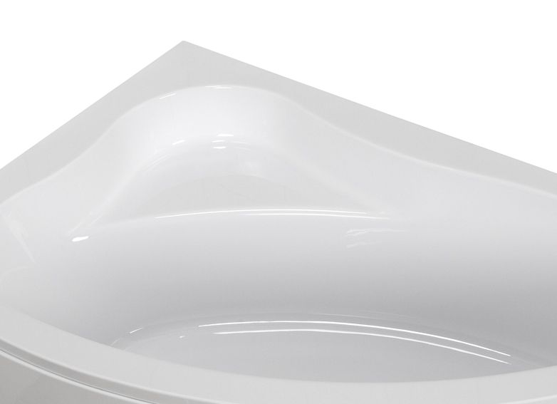 Plazan Ekoplus hoekbad 145x95cm wit links inclusief potenset