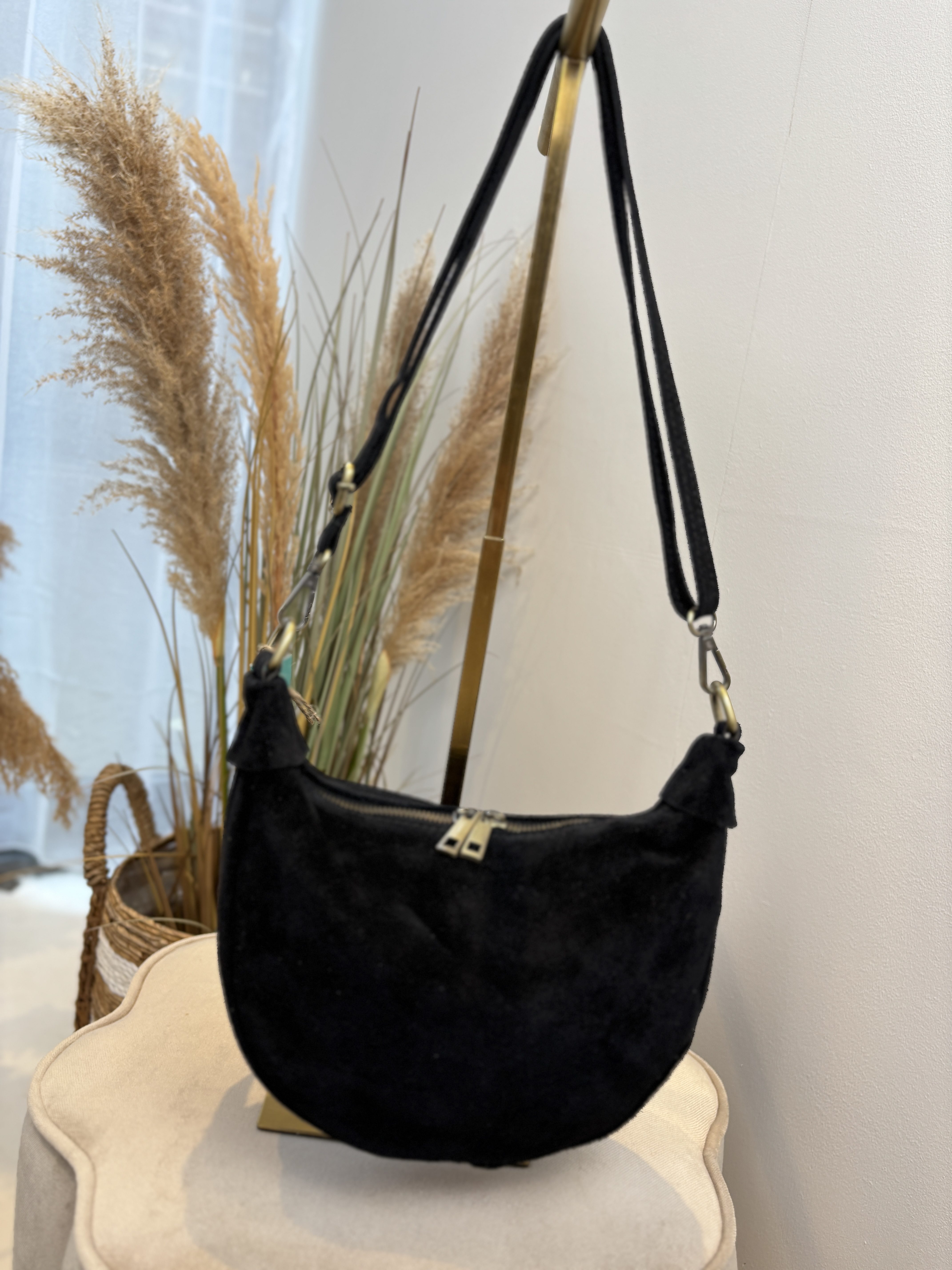 Elsie Bag - Suede Zwart