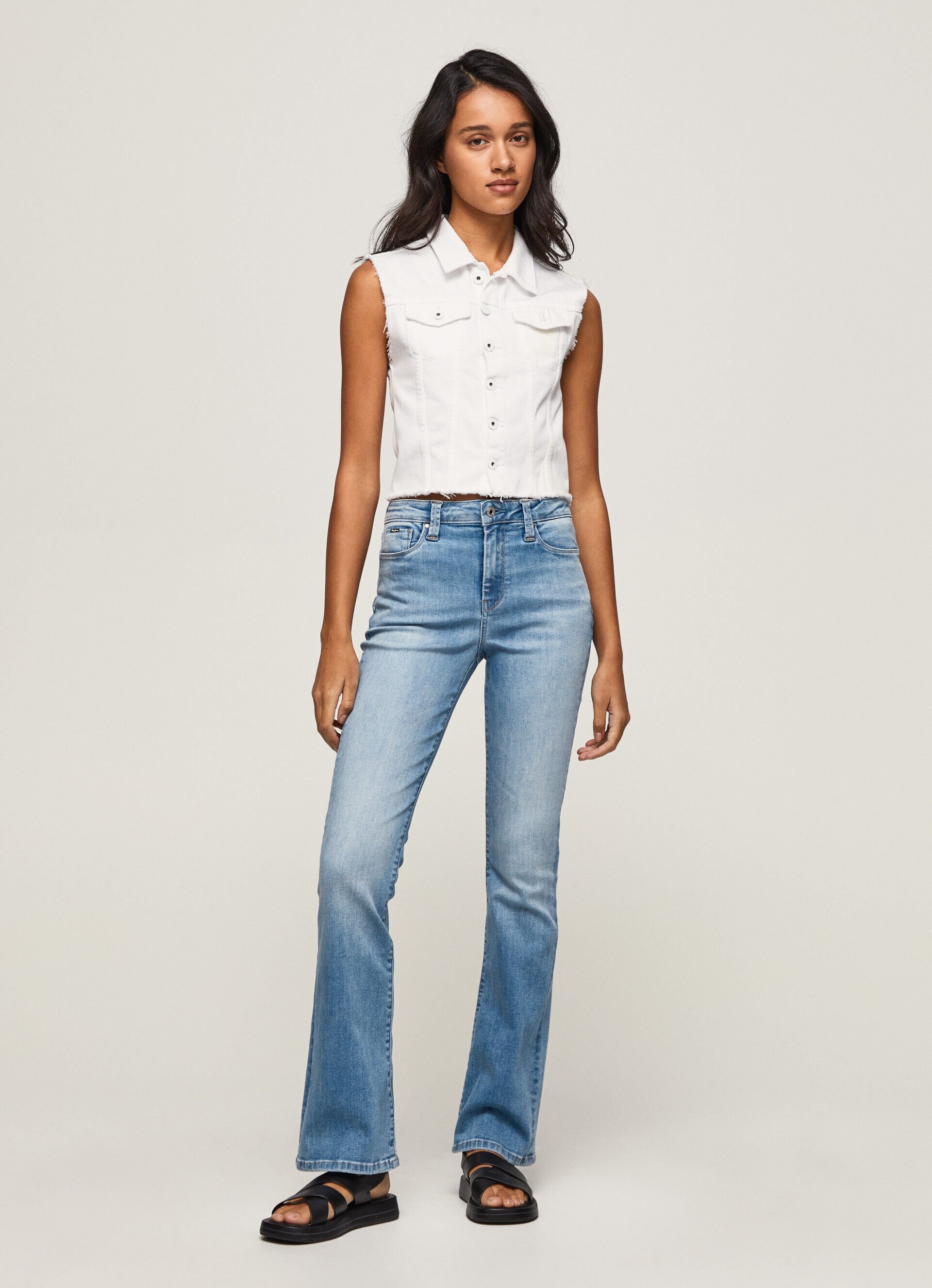 Calça jeans Jean Dion Fit Flare de cintura alta - jeans