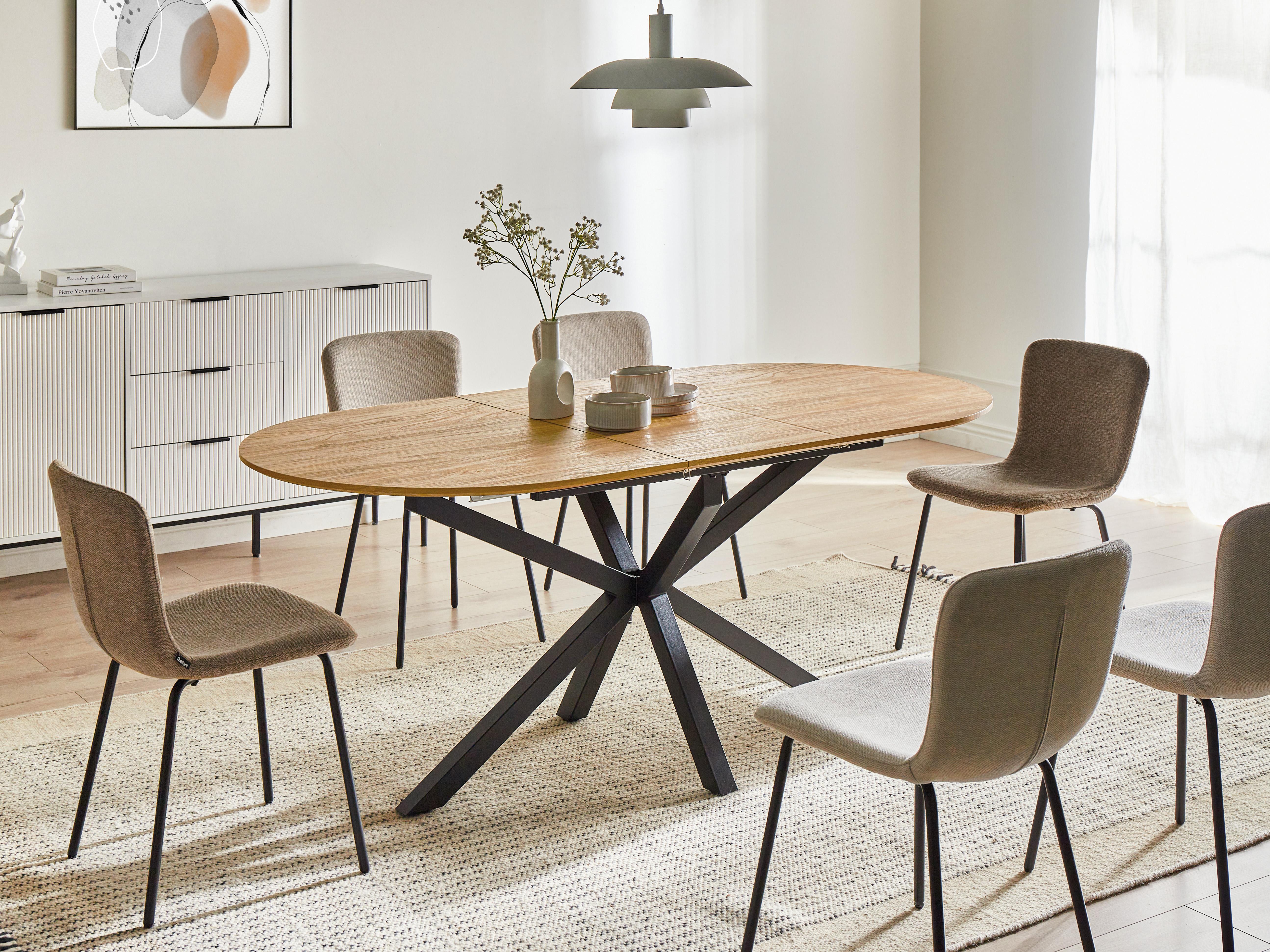 Eettafel uitschuifbaar MACQUARIE Bruin 90 cm 140/180 cm
