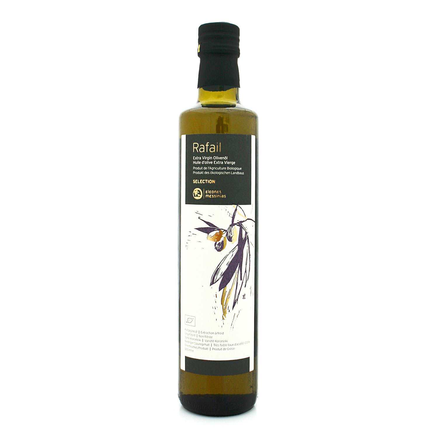Huile d'olive bio grecque Rafail - Eleones Messinias