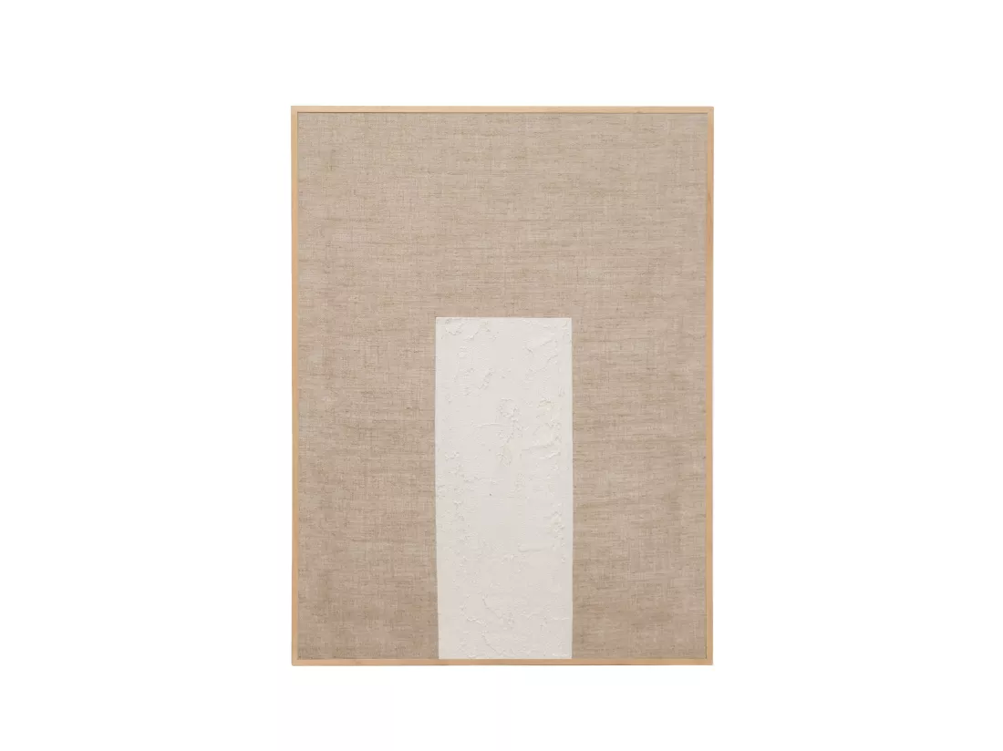 Peinture à l'huile décorative faite à la main cadre blanc 80x100cm - MAYA - DECOWOOD