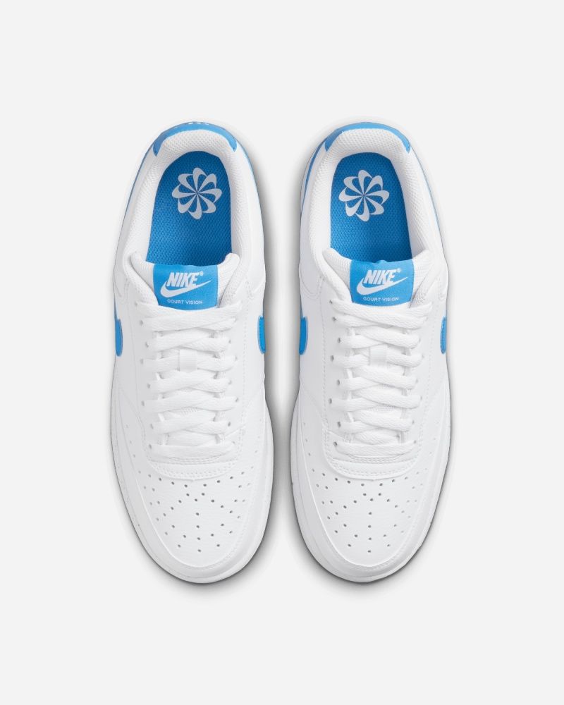 Chaussures Nike Court Vision Low Next Nature Blanc & Bleu pour homme