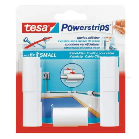 tesa Kabel-Clip Powerstrips weiß 5St
