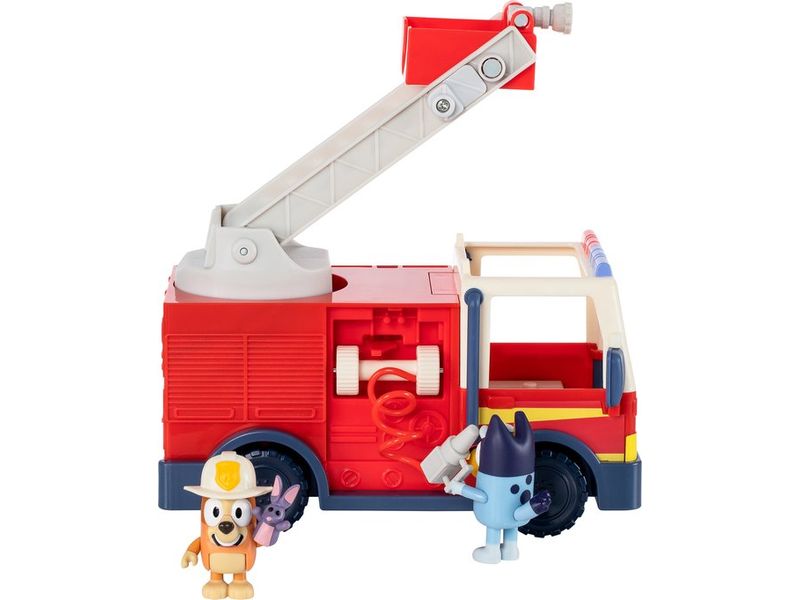 moose Figurenset Bluey Feuerwehrauto 3 Figuren Spielset mit Bingo, Bluey und Bob Bilby