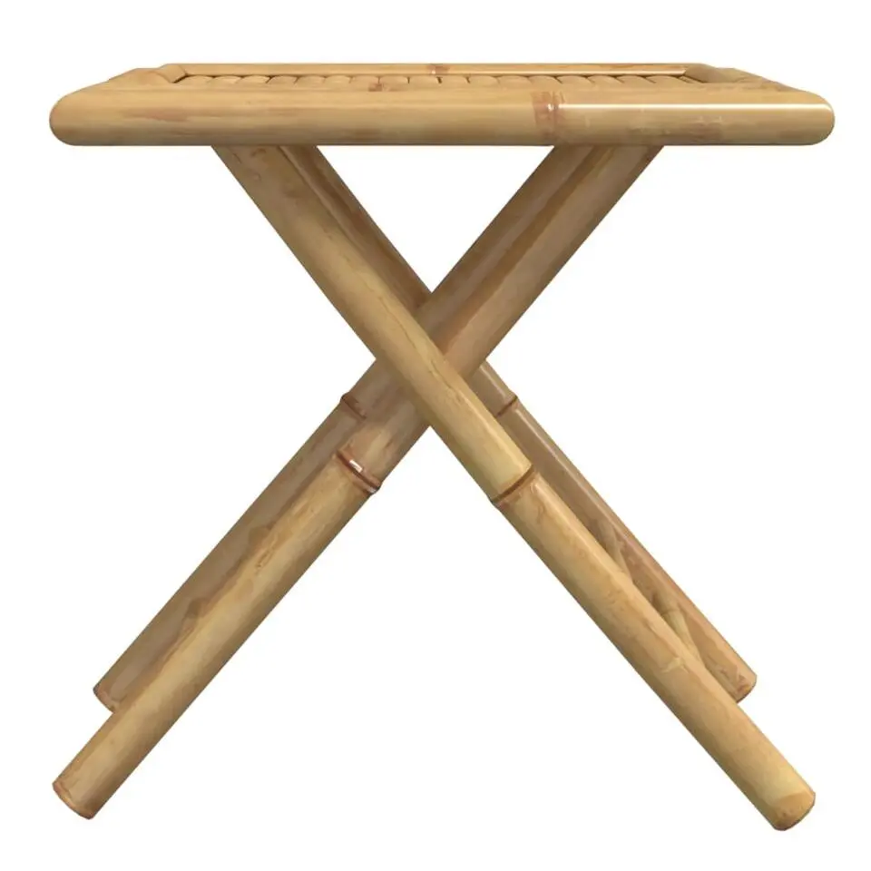 vidaXL - Loungetafel - Inklapbaar - Bruin - Bamboe - 45x45x45cm