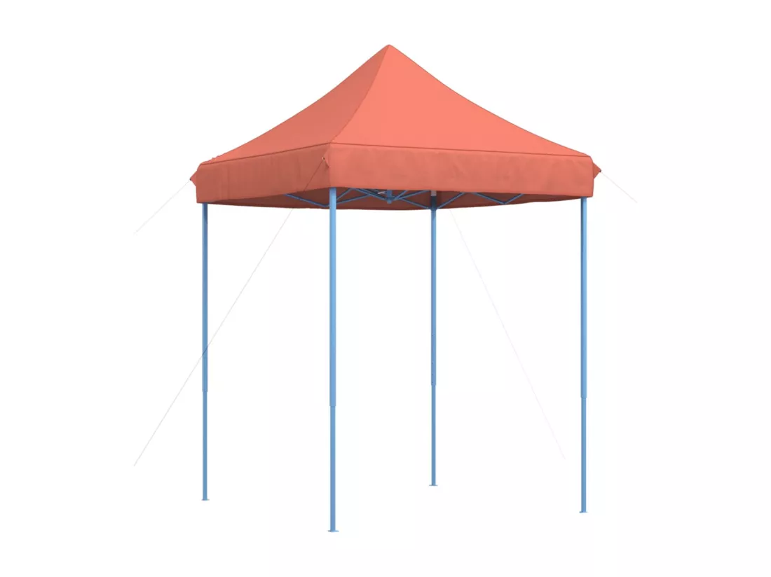 Tente réception pliable escamotable terre cuite 200x200x306 cm