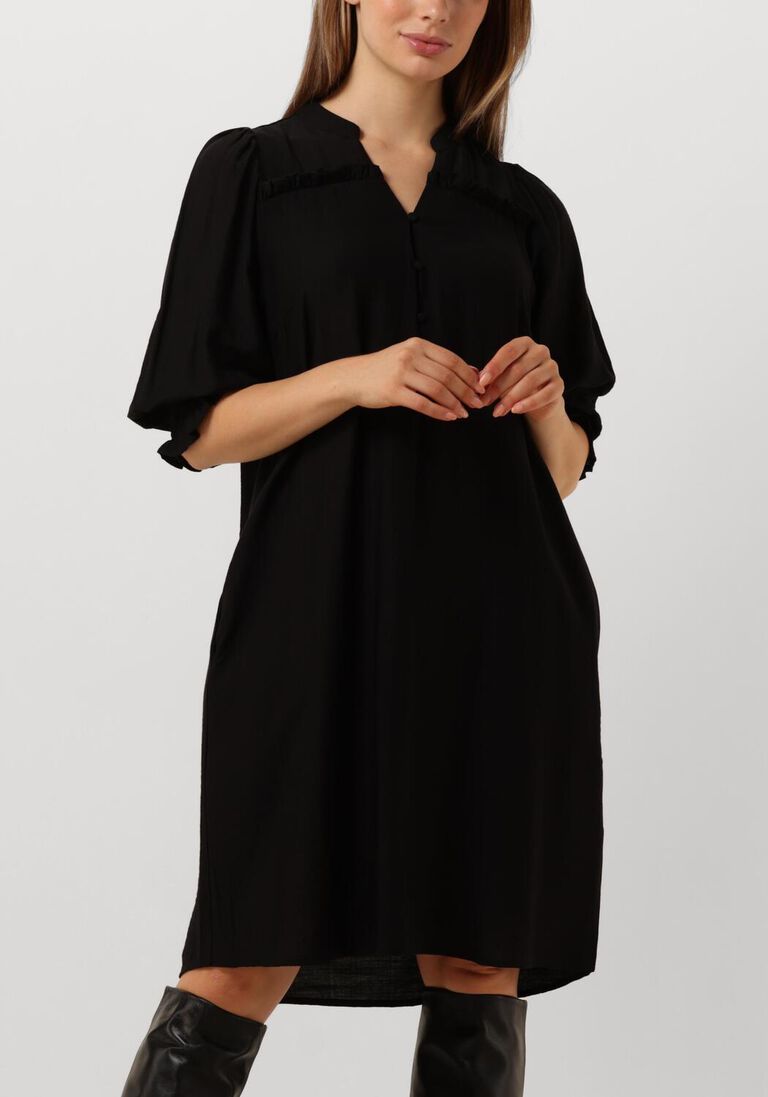 zwarte co'couture mini jurk hera frill crop dress