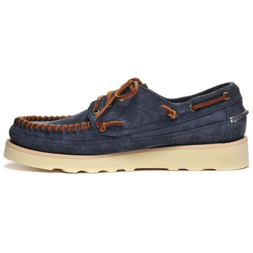 KEUKA Blue Dk Denim-Mocassin en daim pour homme