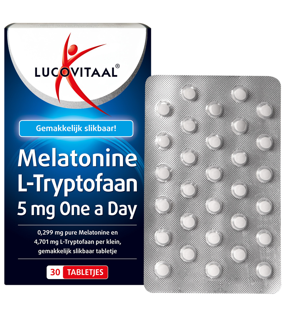 Lucovitaal Melatonine L-Tryptofaan 5Mg (30 tabletten)