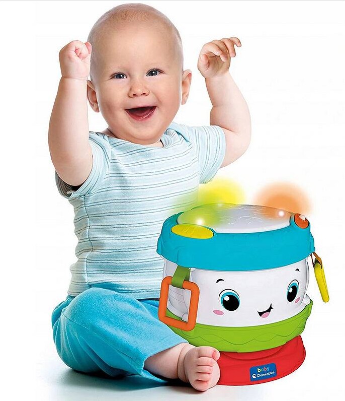 Interaktiv Tromme Til Børn - Med Musik - Clementoni Baby - 20 CM