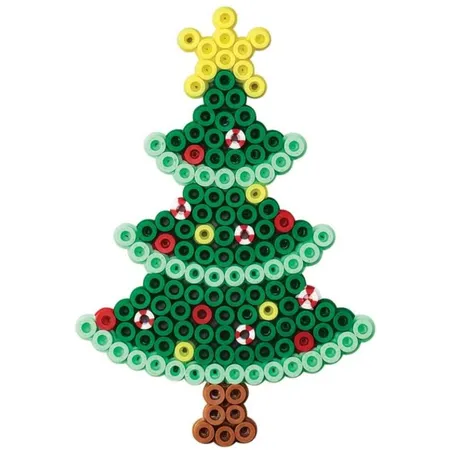 Hama Bügelperlen 4108 Kleines Set Weihnachtsbaum mit ca. 450 bunten Midi Bügelperlen