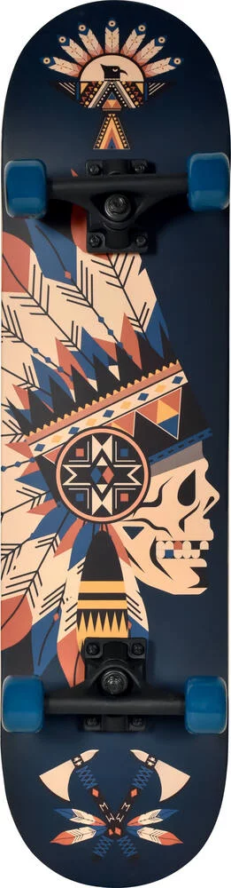 SKATEBOARD 31 AWAII INDIAN SKULL 2