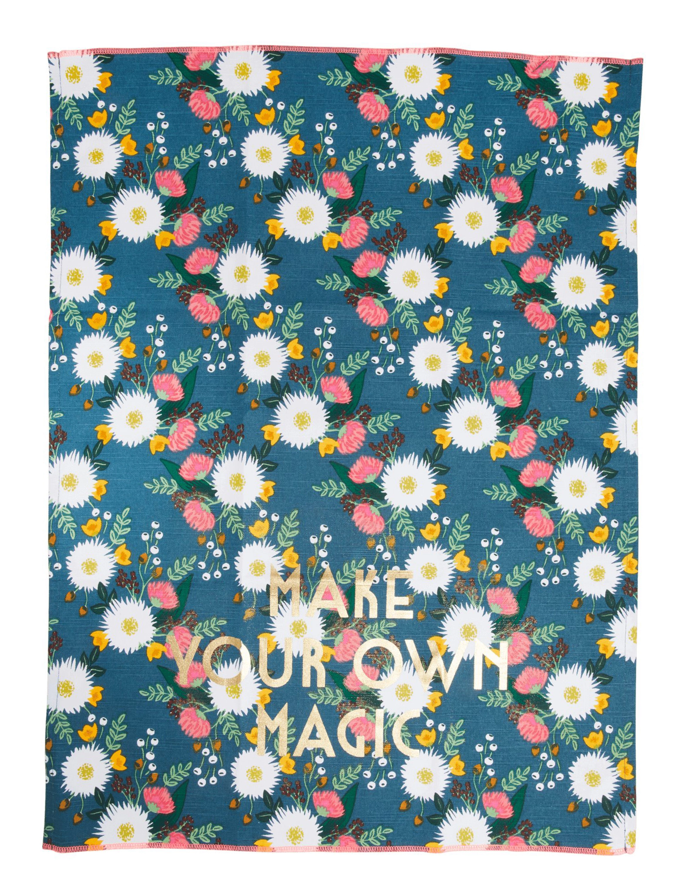 Geschirrtuch FALL BOUQUET W. NEON PIPING in petrol