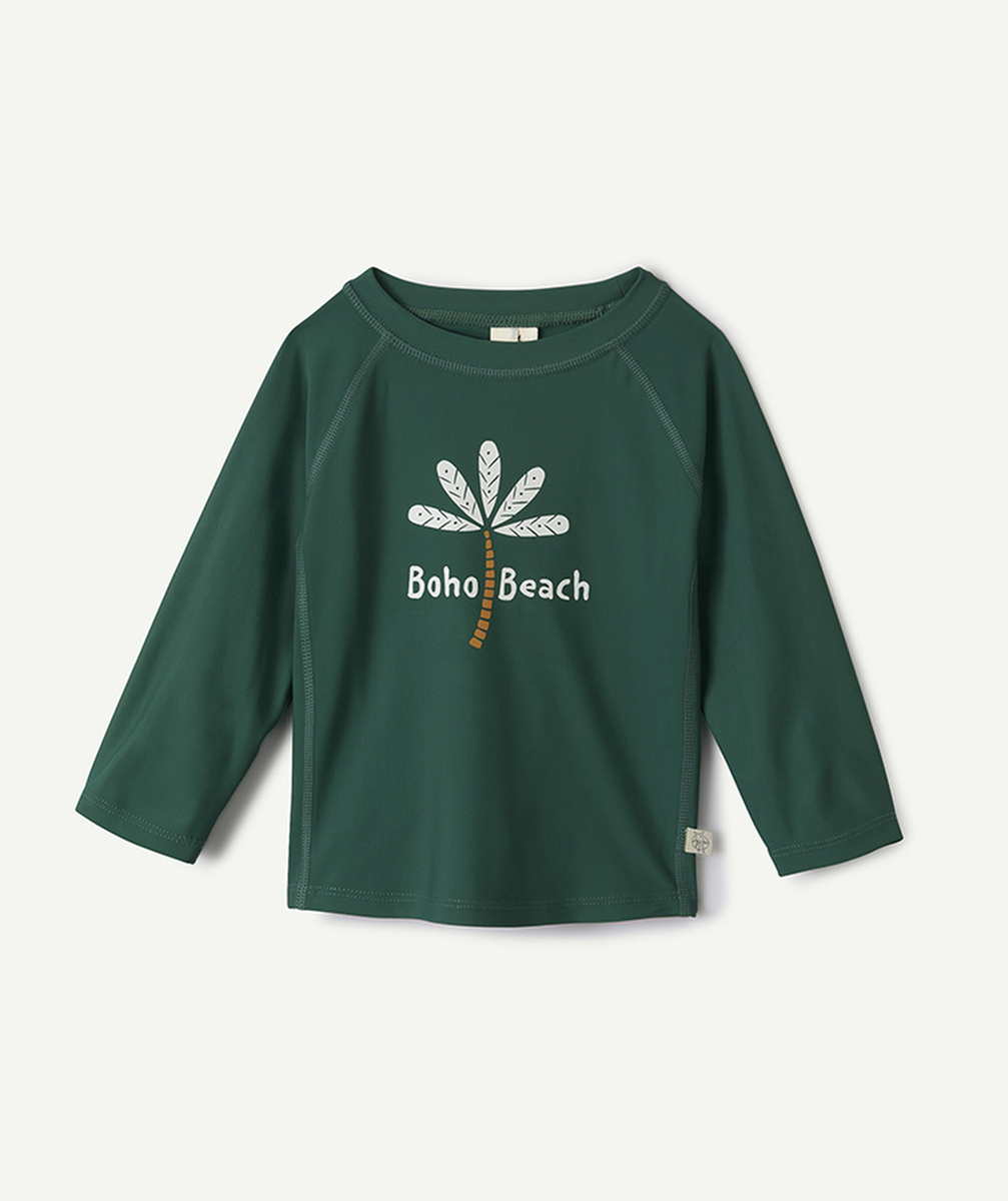 LASSIGT-SHIRT MANCHES LONGUES BÉBÉ GARÇON ANTI-UV VERT MOTIF PALMIER
