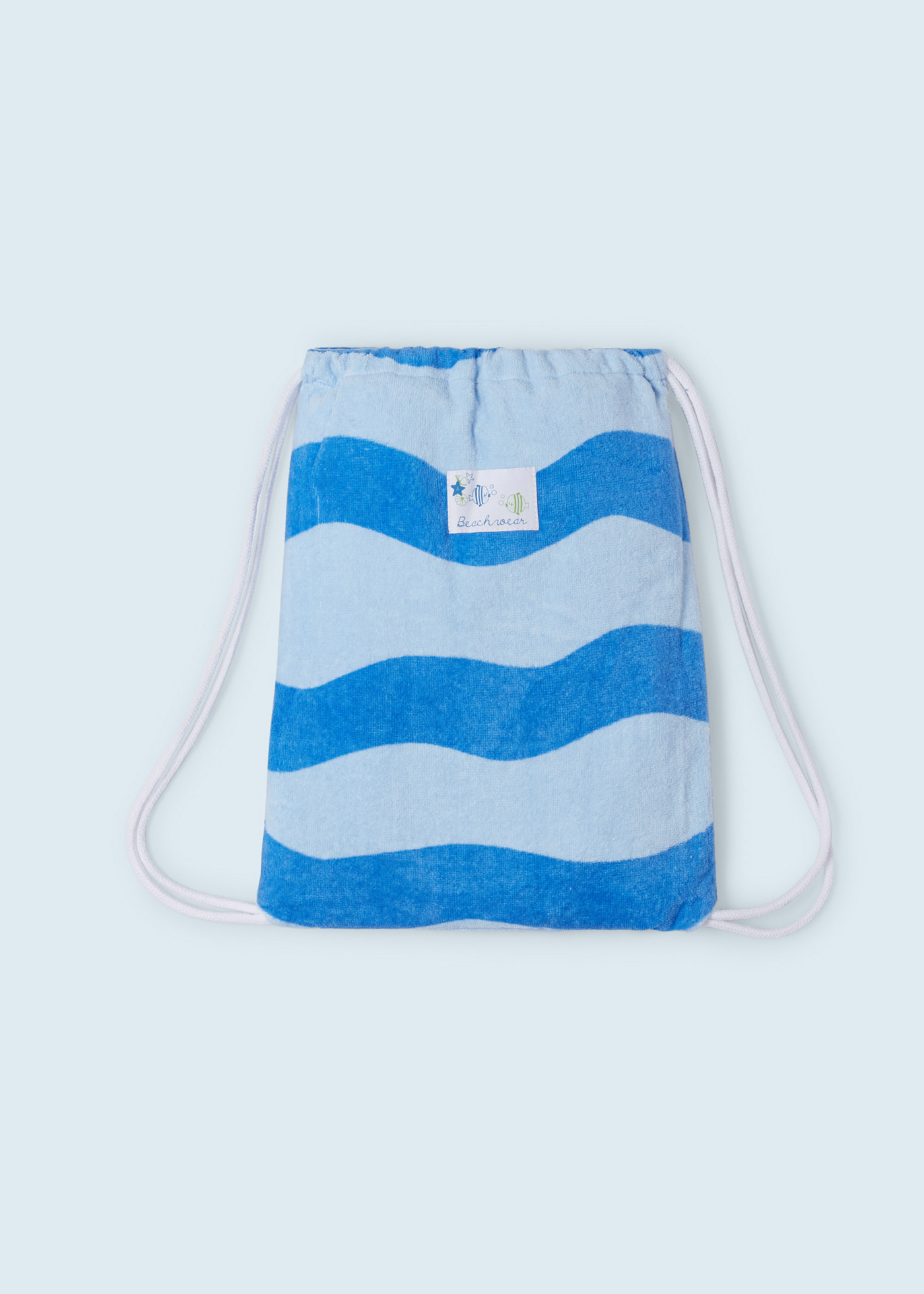 Toalha de algodão estampada com mochila embutida para meninas