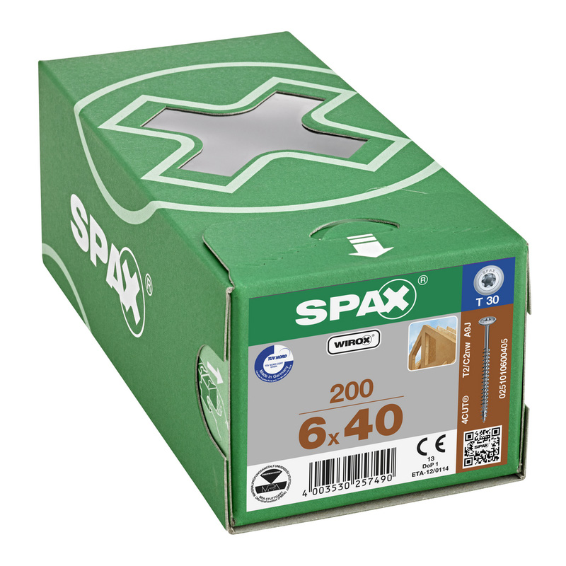 Spax universele schroeven tellerkop voldraad 6x40mm TX30
