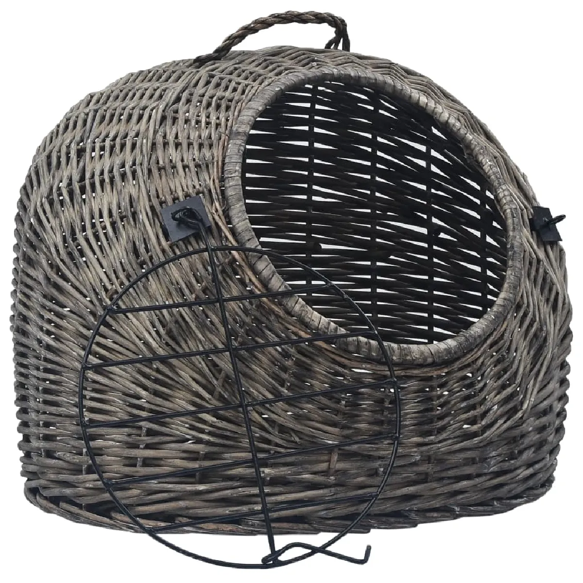 VidaXL Cage Transport Chats Gris