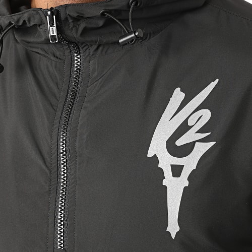 Coupe-Vent Logo Réfléchissant Noir