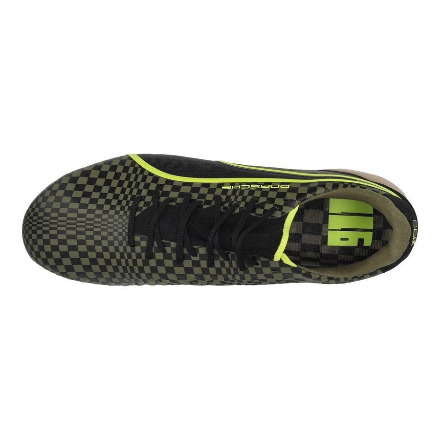 PUMA King Ultimate X Porsche FG/AG - Olive Drab/Noir/Doré ÉDITION LIMITÉE