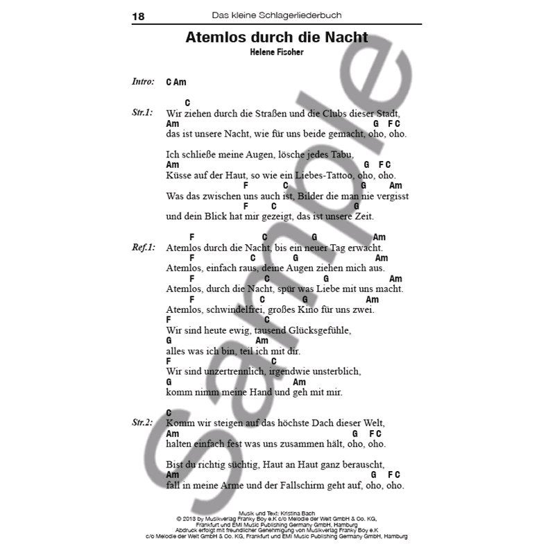 Bosworth - Das Kleine Schlagerliederbuch