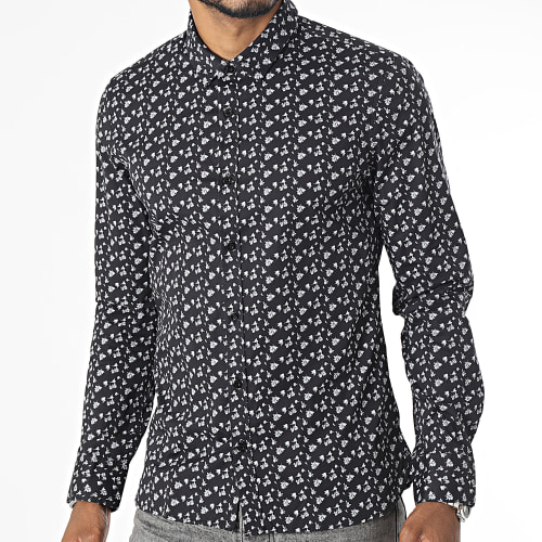 Chemise Manches Longues Carton 10714512D Noir Floral