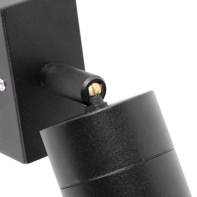 Buitenwandlamp, zwart, verstelbaar, IP44 - Solo