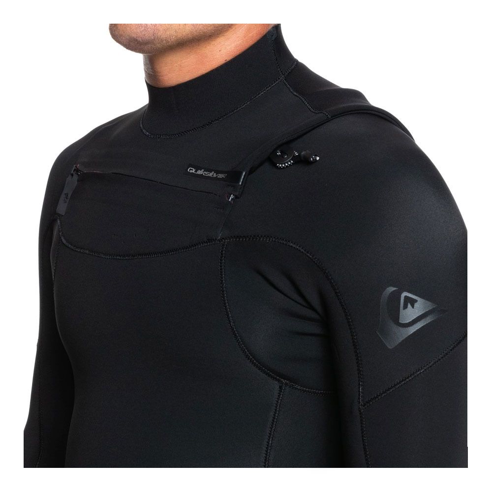 Quiksilver EVERYDAY SESSIONS CHEST ZIP - Combinaison intégrale 3/2mm Homme black