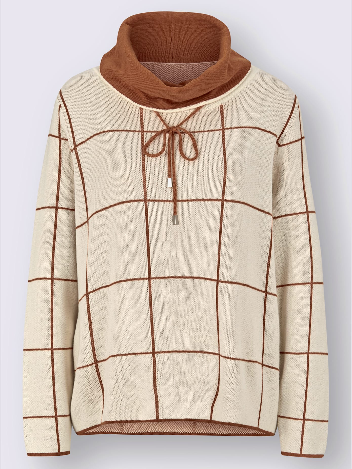 Pull à col roulé motif jacquard