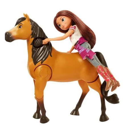 Mattel Spirit Reitabenteuer Set mit laufendem Spirit Pferd & Lucky Puppe