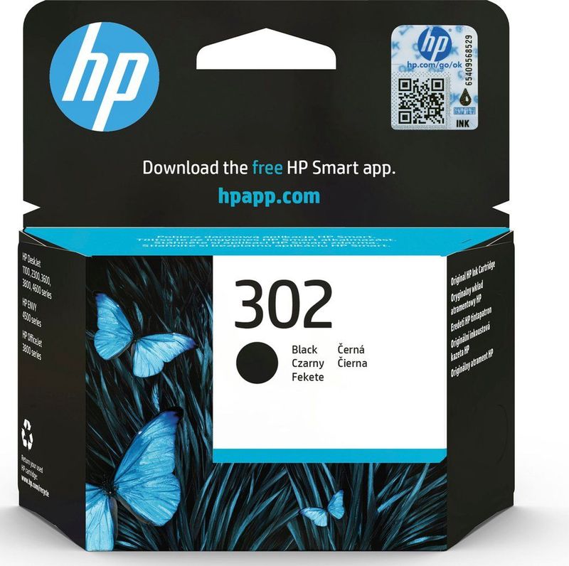 HP 302 Inktcartridge Zwart