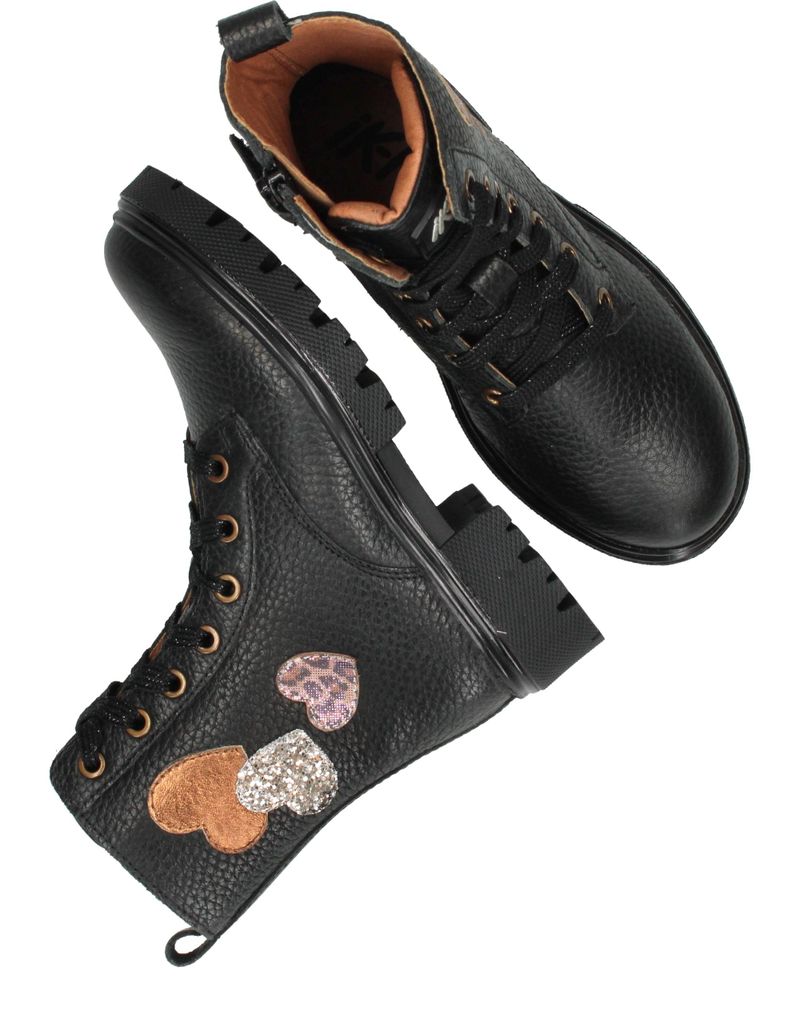 IK-KE Veterboots Zwart Meisjes