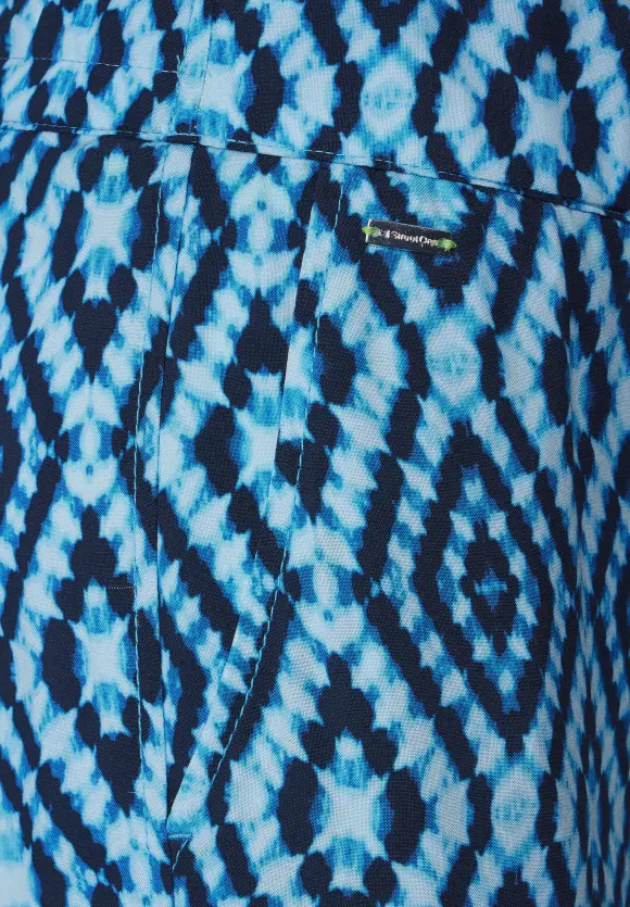 Loose Fit Hose mit Print - splash blue