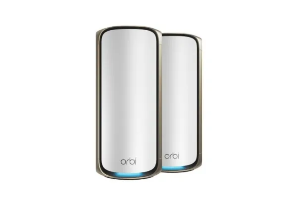 NETGEAR Orbi 970 Series RBE972S - Wi-Fi-system - (router, forlænger) - op til 5400 sq.ft - mesh 10GbE, 2.5GbE, Wi-Fi 7 Quad-Band