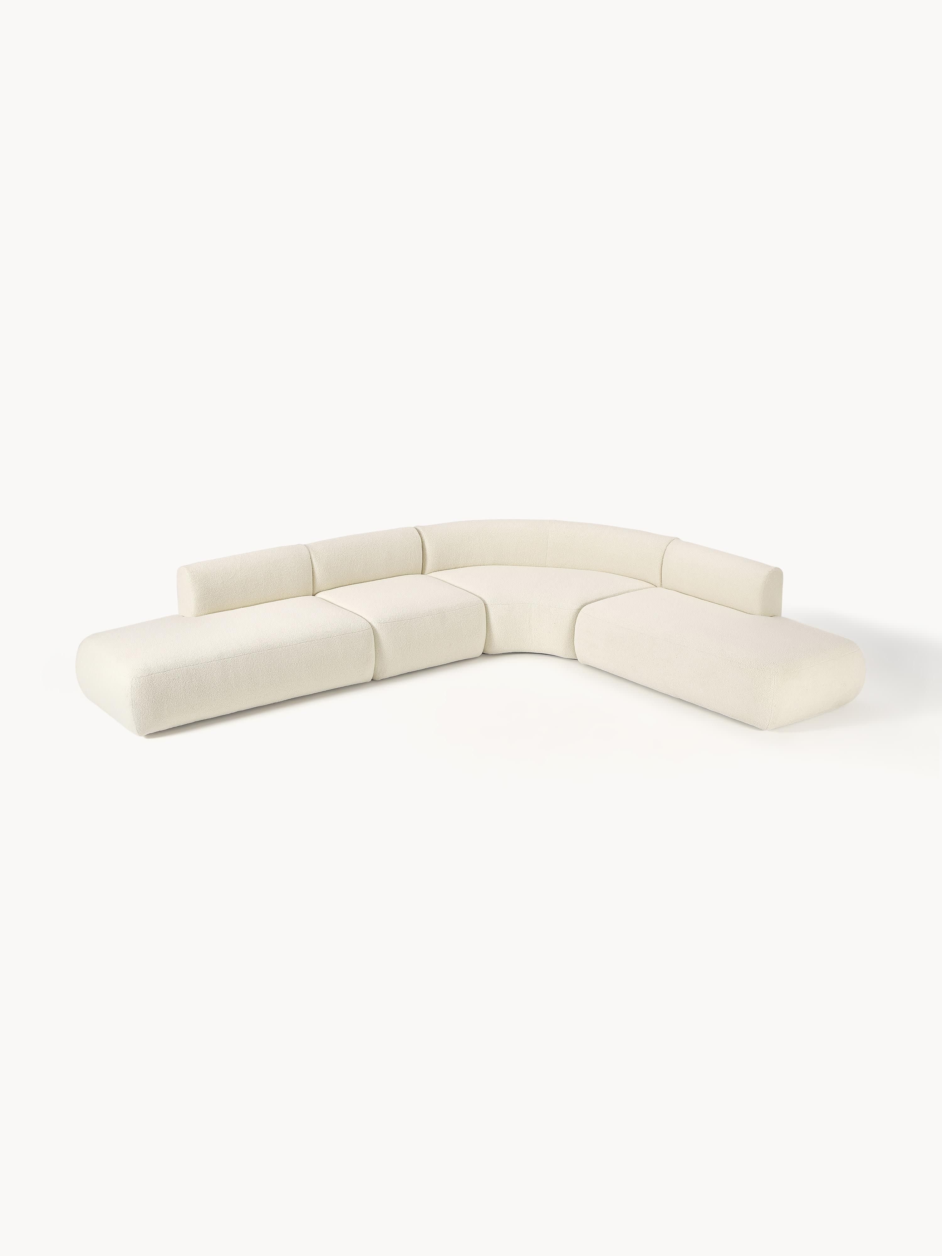 Modulaire teddy hoekbank Sofia (4-zits)