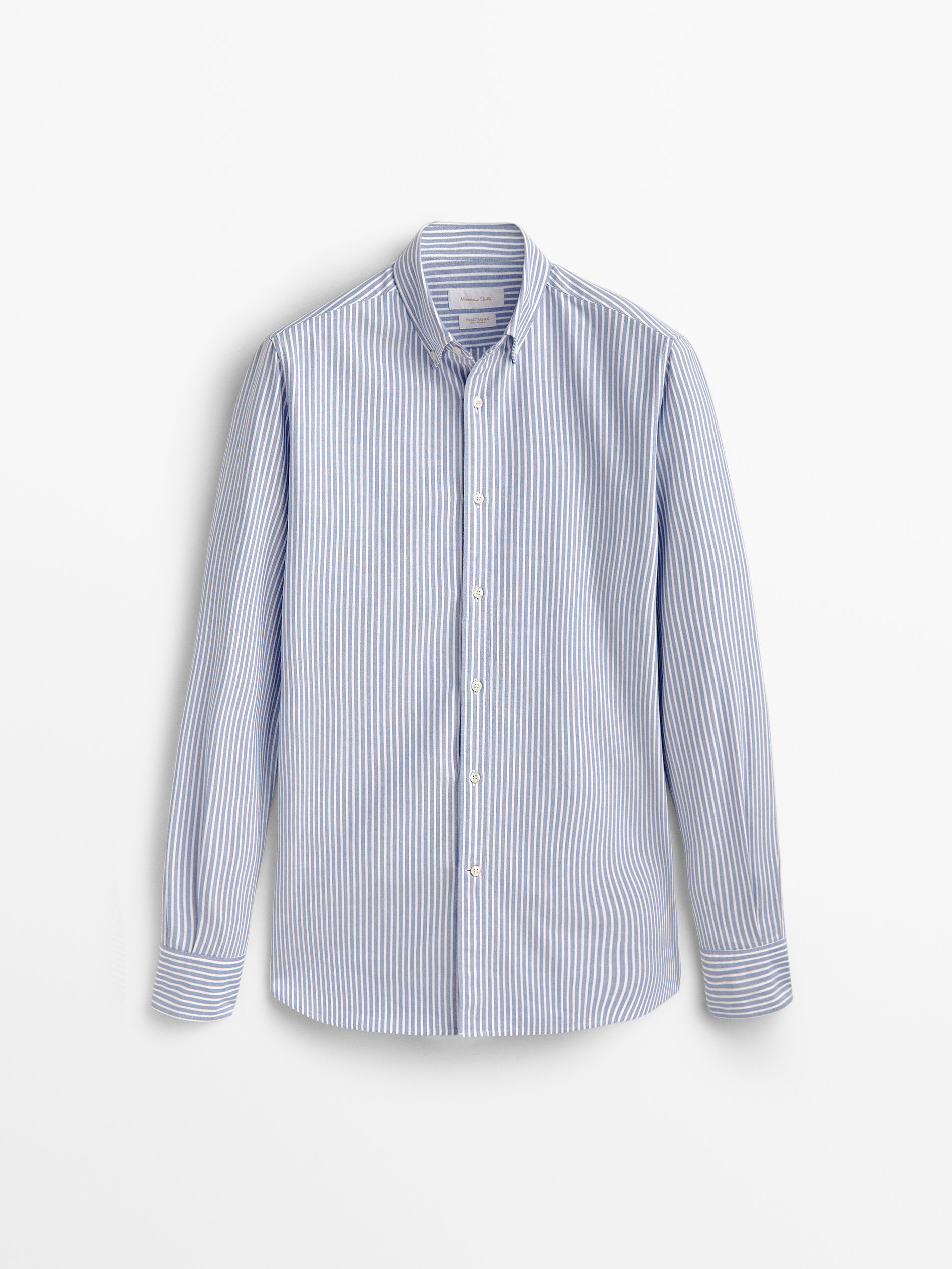 Camisa Oxford Rayas de algodão, corte regular - AZUL MARINHO